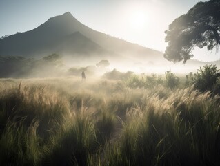 Poster - beautiful mountain scenery