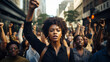 black women rally on the streets of large cities 