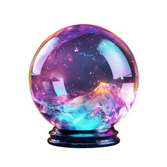 Crystal ball. isolated object, transparent background