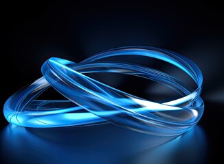 Poster - Beautiful colorful light effect of neon glow lights and flash. Background with flying design elements.blue background. Created with Generative AI technology.