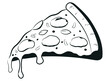 Silhouette Pizza Slice Fast Food Pizzeria