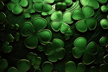 Green clover leaves with space for text