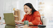 © Wesley/peopleimages.com - Fashion designer or woman winning on laptop for small business, startup success and online shop goals celebration. Ecommerce seller, asian person or winner yes, celebrate her clothes sales or profit