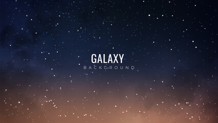 Wall Mural - shining stars in the night sky. gradient galaxy background. starry night sky.