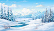 © MAJGraphics - Winter Charming Vector Illustration of a Snowy Forest Landscape
