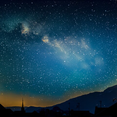 starry night sky universe background