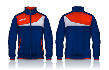 Wall Mural - Jacket Design. Sportswear. Track front and back view	
