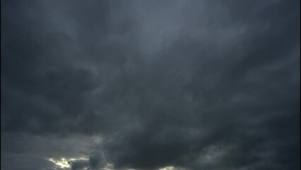 Wall Mural - timelapse of a stormy sky during sunset