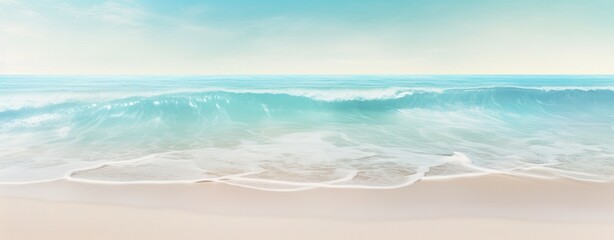 Canvas Print - Beach sand with blue water