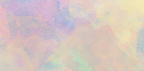 Wall Mural - Beautiful and colorful acrylic hand-painted empty smooth multicolor abstract watercolor background with cloudy stains used as wallpaper, cover, presentation and design.	