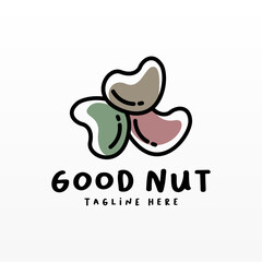 Poster - Nut logo design concept template. Food logo design.  Nut logo template
