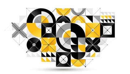 Poster - Abstract geometric vector background isolated, tech style engine looks like composition, innovate technology data information concept.