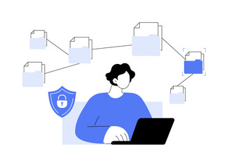 Poster - Data access abstract concept vector illustration.
