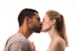 © Jorge Ferreiro - beautiful white american heterosexual couple kissing and looking at each other