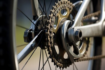 Leinwandbilder - Bicycle wheel close-up.