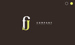 FJ Alphabet letters Initials Monogram logo JF, F and J