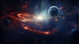 Fototapeta Pokój dzieciecy - Nebula and galaxies in space. Abstract cosmos background