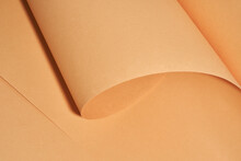 Naturally Rolled Craft Paper Background With A Beautiful Studio Light