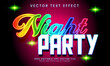© Dot Spring - colorful modern 3d editable night party text effect and typography design