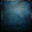 © W&S Stock - abstract blue vintage grungy background or dark paper with bright center spotlight and subtle vignette border frame. AI generative.