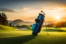 Golf Course At Sunset