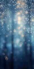 Wall Mural - Out of focus blurred winter season abstract nature background with lots of bokeh. ai generative.