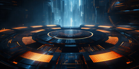 Sci-fi futuristic tech background