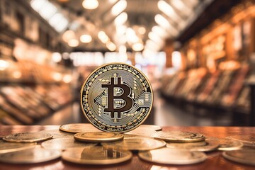 Poster - bitcoin coin.