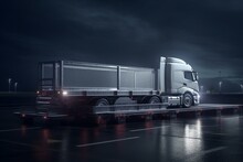 3D-rendered Customized Aluminum Truck Platform. Generative AI