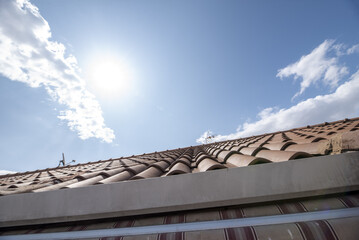 Wall Mural - Roof of a building with clay tiles