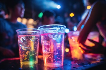 Poster - Cocktails in nightclub.