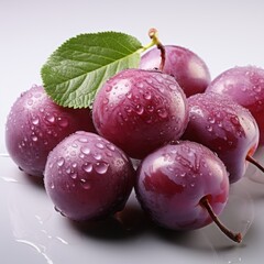 Sticker - cherries on white background