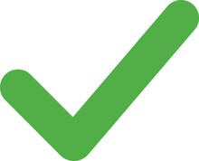 Flat Green Tick Mark Approved . Check Mark Icon Symbols . Symbol For Website Computer And Mobile Isolated On White Background. Green Tick Verified Badge Icon. Social Media Official Account Tick Symbol