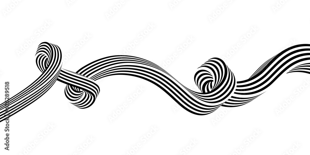 Striped Patterned Objects ribbon object with stripes, striped pattern Stock Vector | Adobe Stock