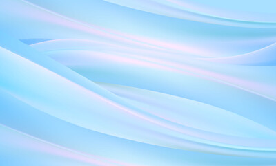 Wall Mural - Blue Wavy Background Vector. Smooth curve blue wavy background.  Abstract blue wavy business style background