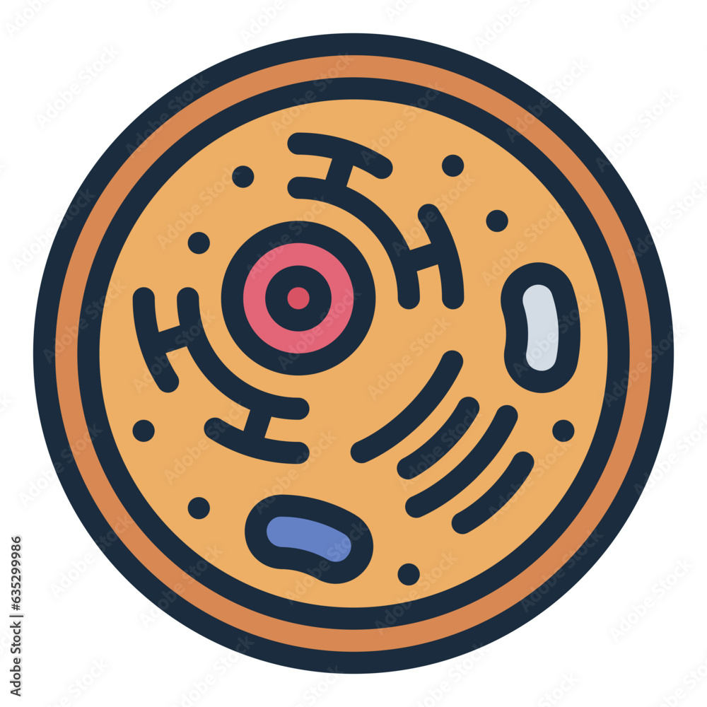 Animal Cell filled line icon Stock Vector | Adobe Stock