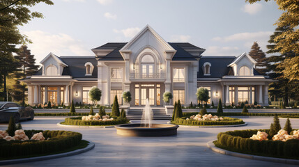 european house concept neoclassic style