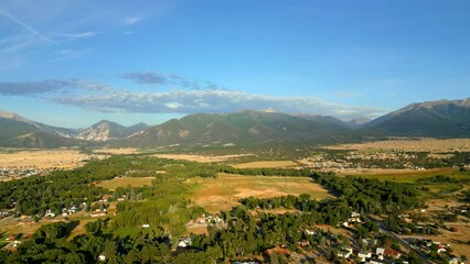 Wall Mural - Stock video aerial footage Buena Vista Colorado