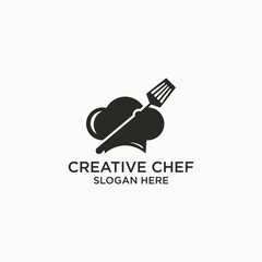 Wall Mural - Fast food chef home logo restaurant chef logo design concept Food Restaurant vector