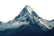 Cloudy mountain peak Isolated on transparent background