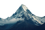 Fototapeta Góry - Cloudy mountain peak Isolated on transparent background