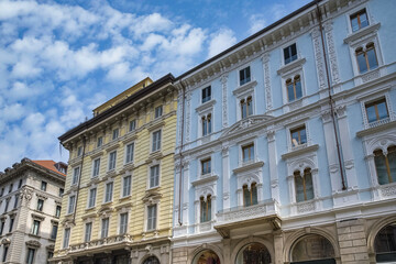 Wall Mural - Milan, in Italy, beautiful buildings, in the historic center
