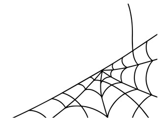 Poster - Halloween Spider webs Silhouette Illustration
