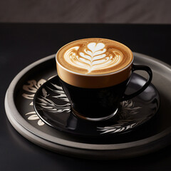 Wall Mural - Coffee, Coffee Cup, Latte, Cappuccino, Espresso, Caffeine. AI Generated