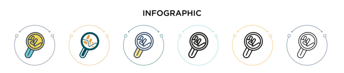 Poster - Infographic icon in filled, thin line, outline and stroke style. Vector illustration of two colored and black infographic vector icons designs can be used for mobile, ui, web
