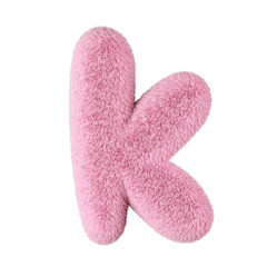 Wall Mural - Fluffy letter k 3D