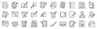 © SkyLine - Set of 30 outline icons related to copywriting. Linear icon collection. Editable stroke. Vector illustration