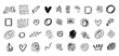 © Artrise Stocker - Hand drawn abstract scribble doodles elements set