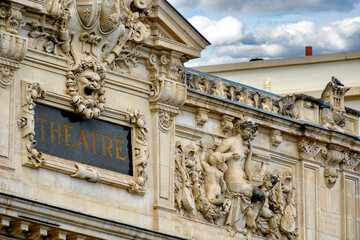 Wall Mural - View of medieval building of Opera-Theatre in Clermont-Ferrand, France