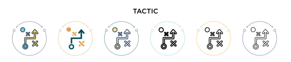Poster - Tactic icon in filled, thin line, outline and stroke style. Vector illustration of two colored and black tactic vector icons designs can be used for mobile, ui, web